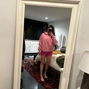 Skims Boyfriend Fleece Hoodie - Bubble Gum Pink